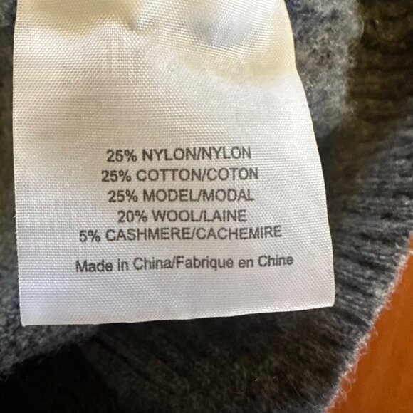 Tory Burch Gray Long Cardigan Sweater With Front Pockets & Button Closure L - Picture 8 of 8